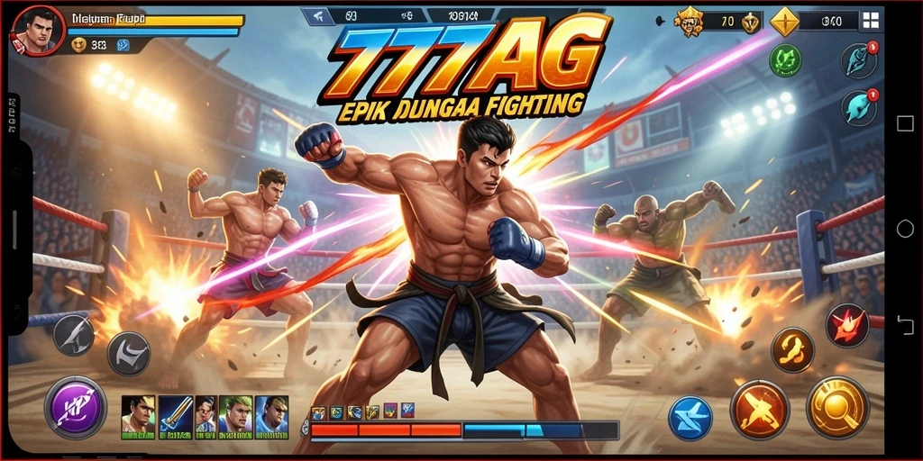 Tampilan pertarungan mendebarkan dalam game 777AG yang penuh aksi.