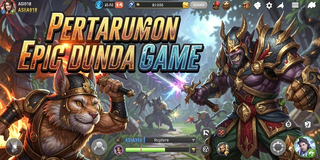 Screenshot gameplay ASIA918 menunjukkan pertarungan yang seru dan grafis menakjubkan.
