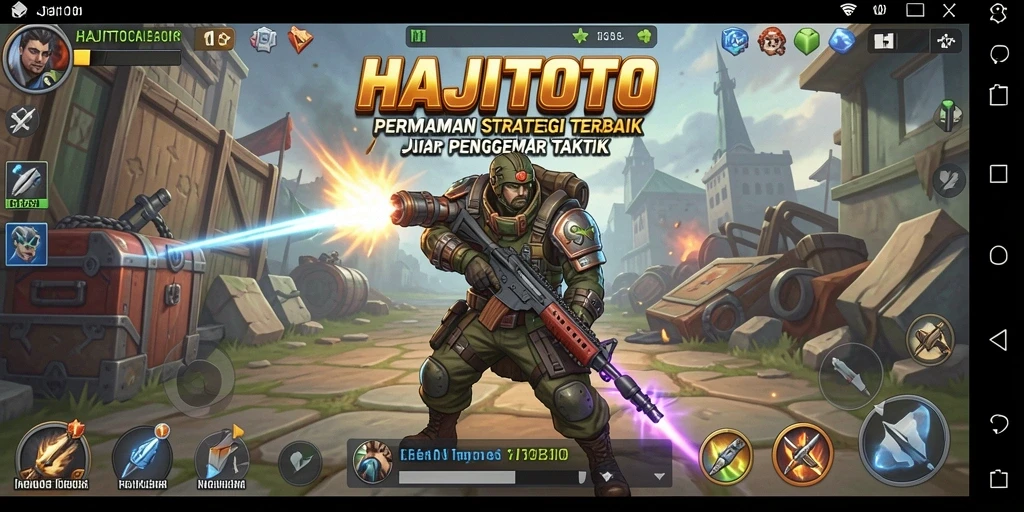 Screenshot gameplay HAJITOTO menampilkan taktik pertempuran yang mendebarkan.