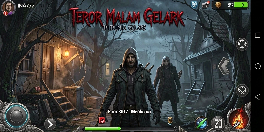 Screenshot menampilkan suasana mencekam di dalam game INA777.