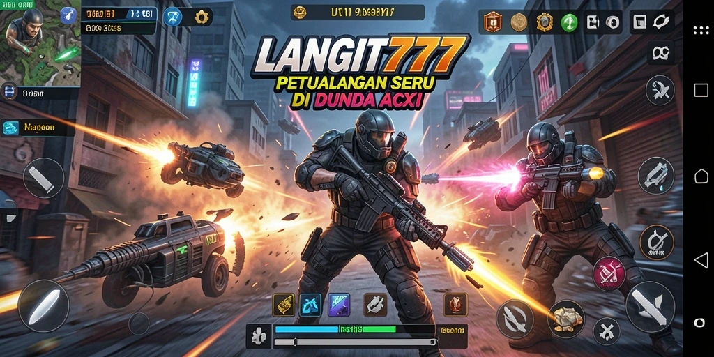 Tangkapan layar dari LANGIT777 menunjukkan aksi intens dan grafis menarik.