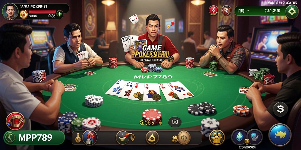 Screenshot permainan poker yang menarik di MVP789.