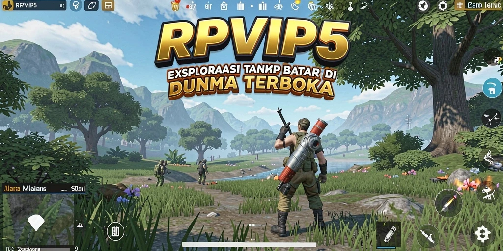 Tampilan gameplay RPVIP5 menunjukkan dunia terbuka yang luas dan interaktif.