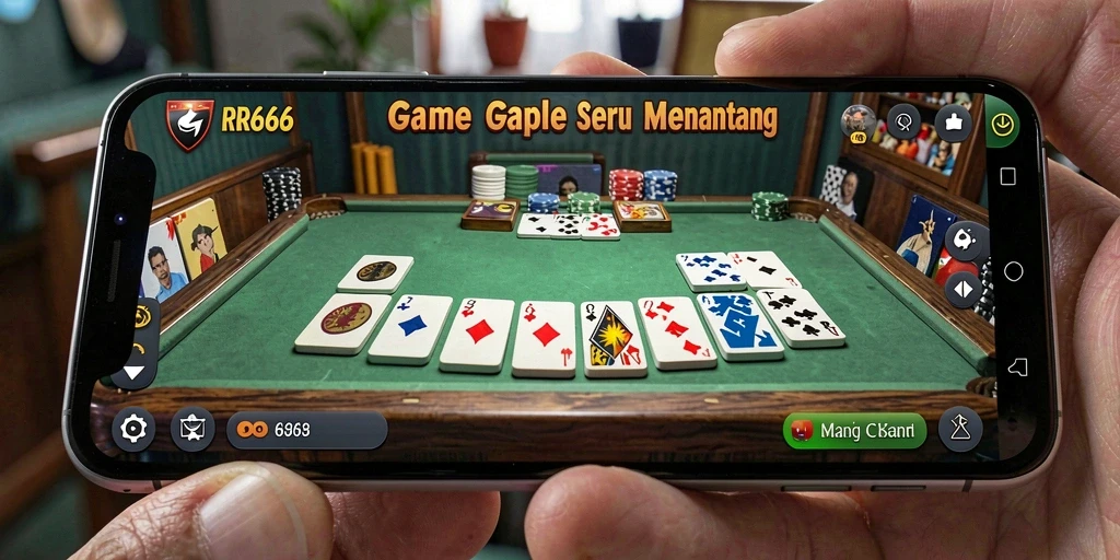 Gameplay RR666 yang seru dan kompetitif dalam Gaple.