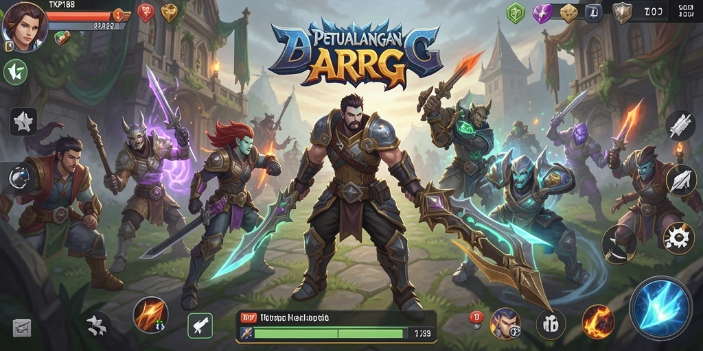Screenshot TKP188 menampilkan aksi pertarungan seru di dunia ARPG.