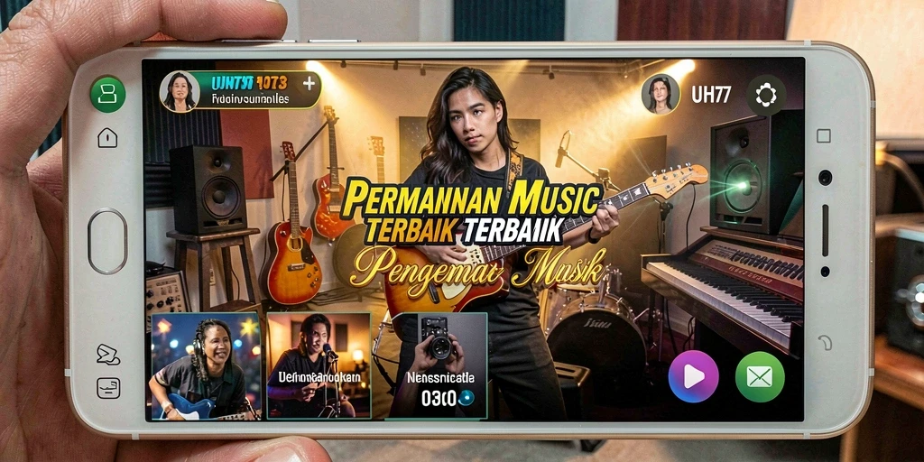 Tampilan gameplay UH77 yang menarik dengan musik yang mengalun.