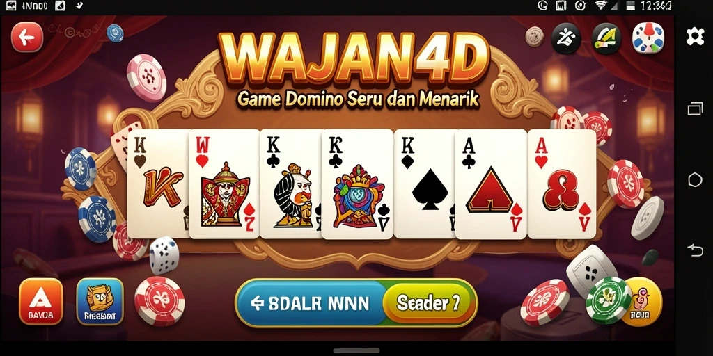 Tampilan menarik dari gameplay WAJAN4D yang penuh aksi domino.