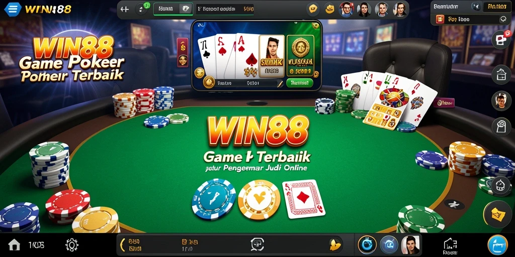 Tampilan gameplay menarik dari permainan Poker di WIN88.