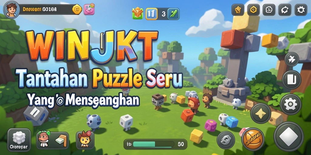 Screenshot gameplay WINJKT menampilkan tantangan puzzle yang menarik.