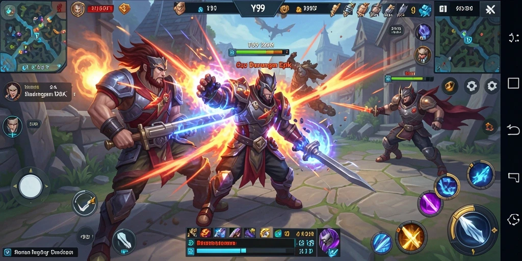 Tampilan aksi seru dari gameplay MOBA Y89 yang mendebarkan.